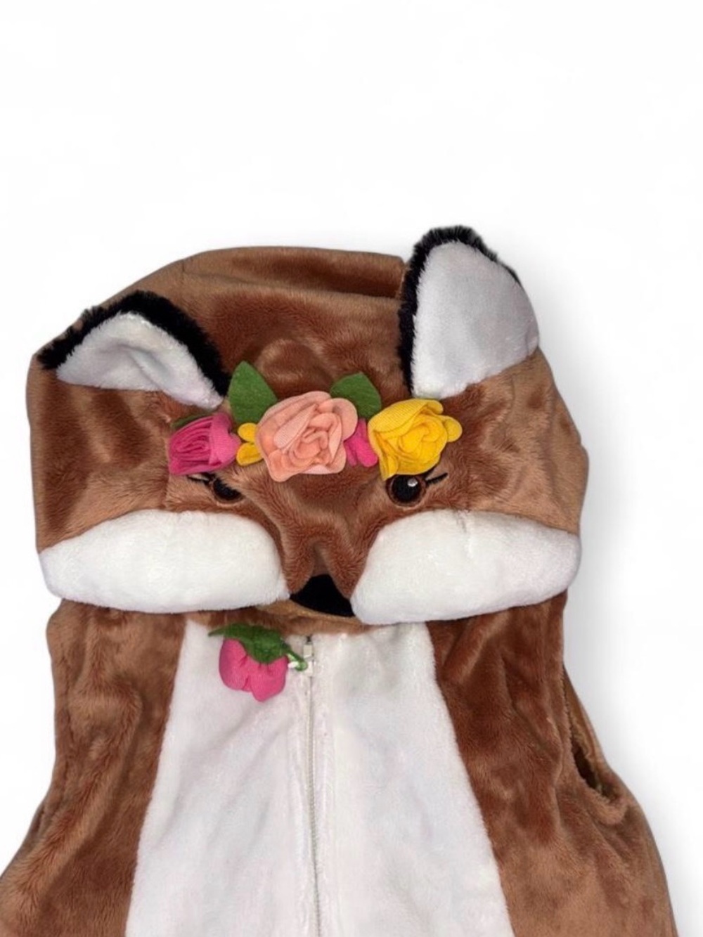 Brown baby deer/fawn Plush Kids Costume Hooded size 3-6 mos